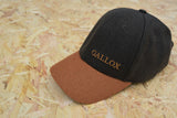 Melton wool cap with adjustable leather strap with Gallox debossed branding
